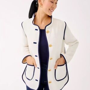 NWT! Lilly Pulitzer Georgine Quilted Jacket with Gold Buttons